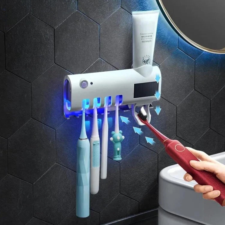 جا مسواکی دیواری مدل JX-5588 با قابلیت نگهداری ژیلت و نخ دندان