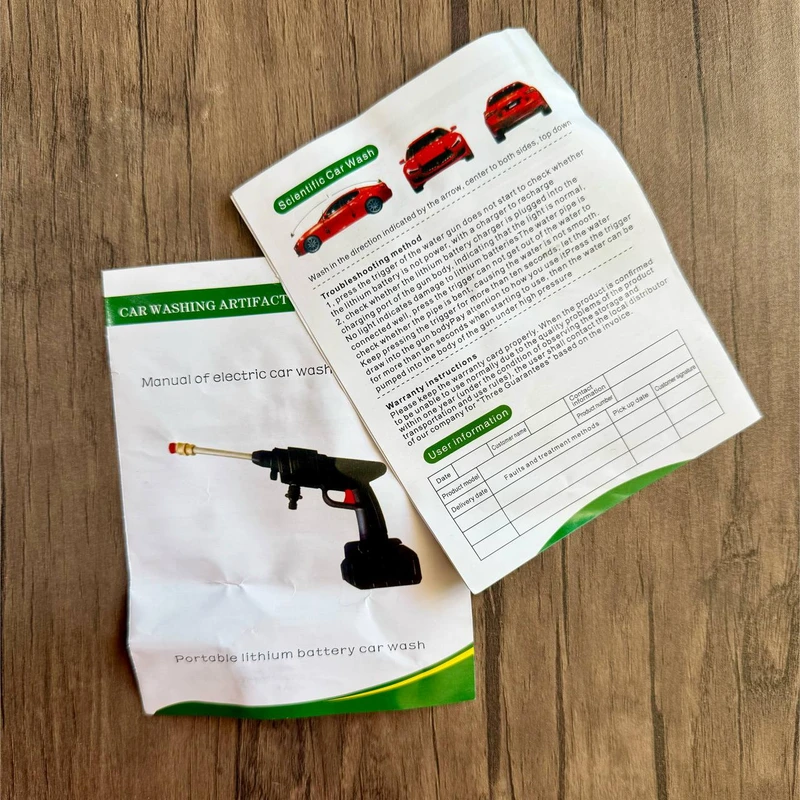 باتری قابل شارژ کارواش Cleaning Gun 68V برای استفاده بی‌سیم